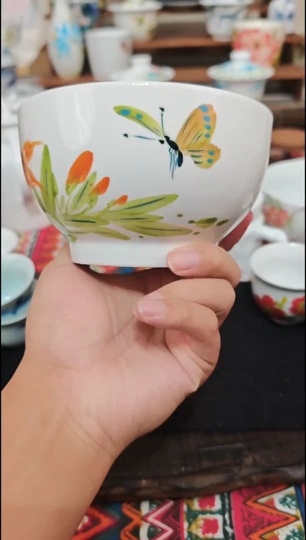瓷片陶瓷高端国画手工釉下陶瓷