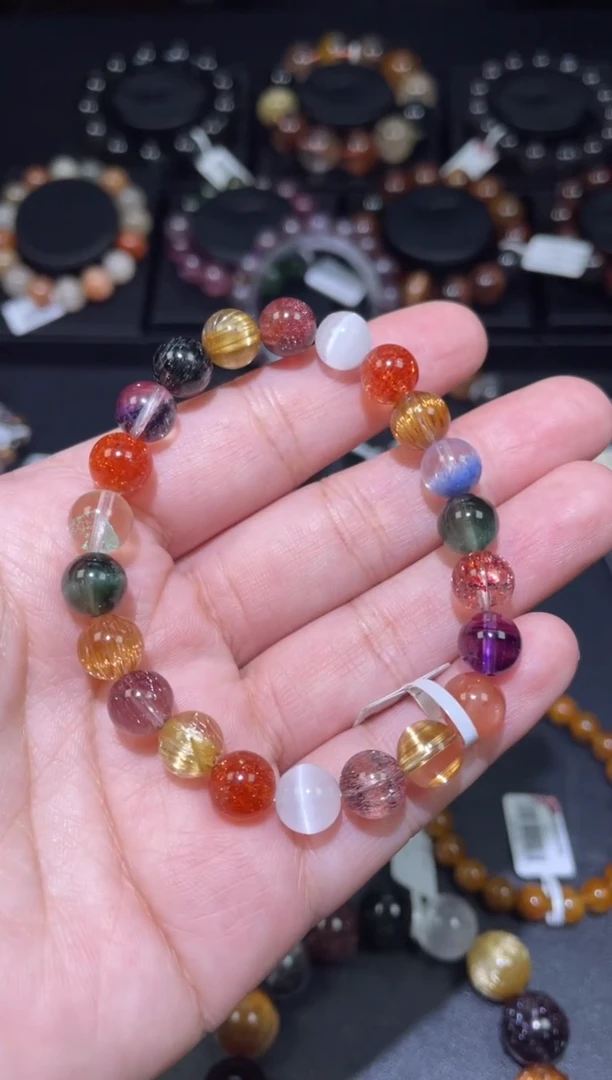 未镶嵌珠宝半成品水晶发晶8mm-110