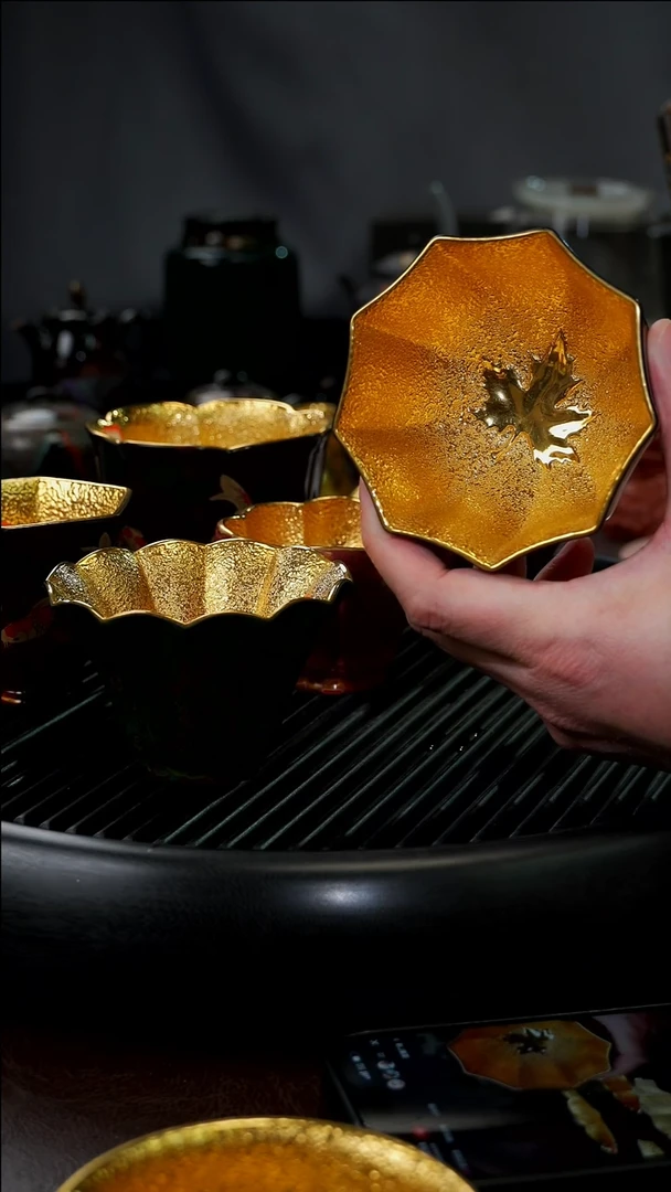 【闪购商品】杯【宜景窑大漆鎏金系列】手绘双鱼6