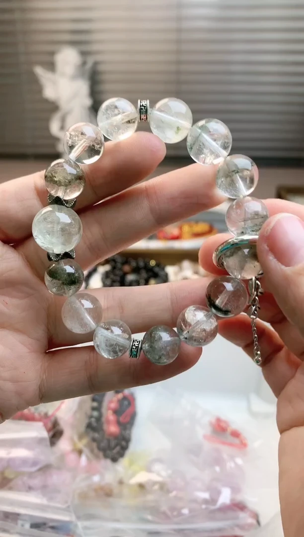 【闪购商品】水晶珠宝半成品未镶嵌绿幽灵单圈