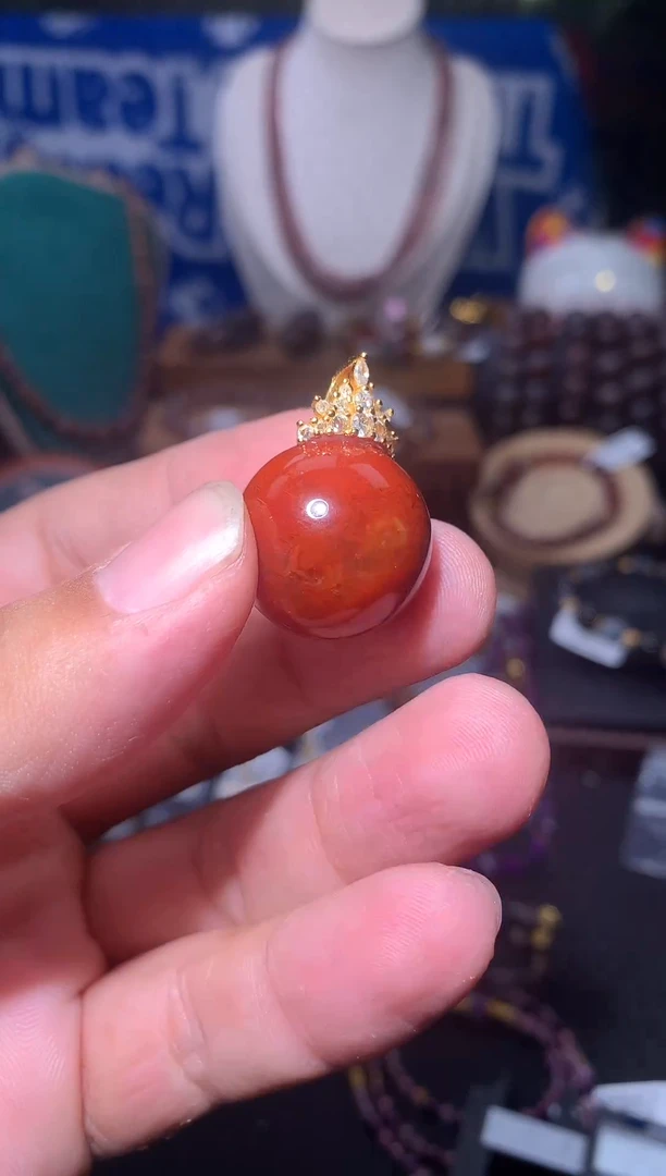 未镶嵌珠宝半成品水晶黄金极光天眼吊坠