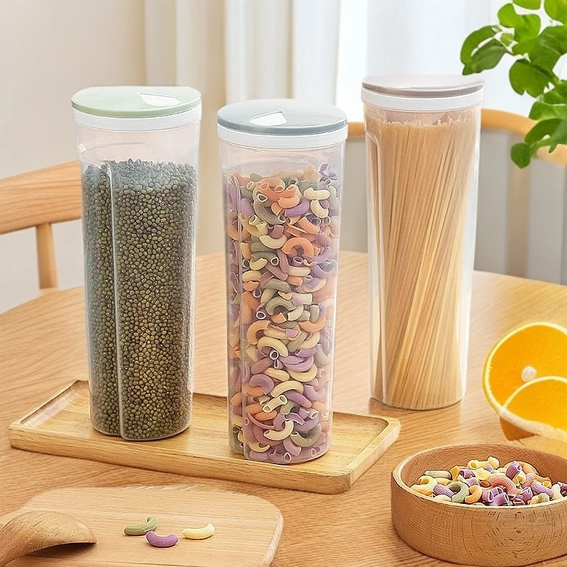 【挂面收纳盒】厨房密封防虫防潮杂粮储存罐定量圆形面条桶挂面盒罐