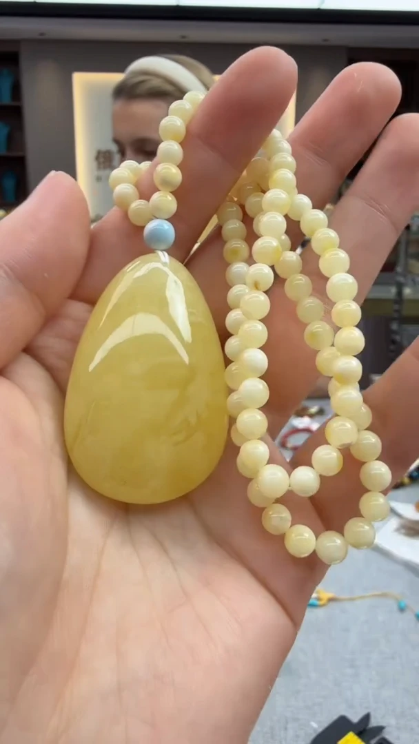 未镶嵌颈饰琥珀60秒拍号 假一罚三