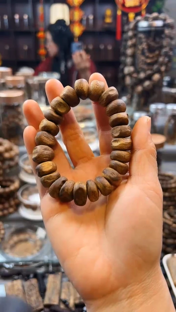 【闪购商品】沉香手串棋楠算盘珠单圈