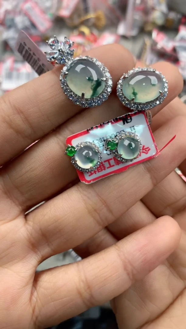 银S925镶嵌戒指翡翠333                4