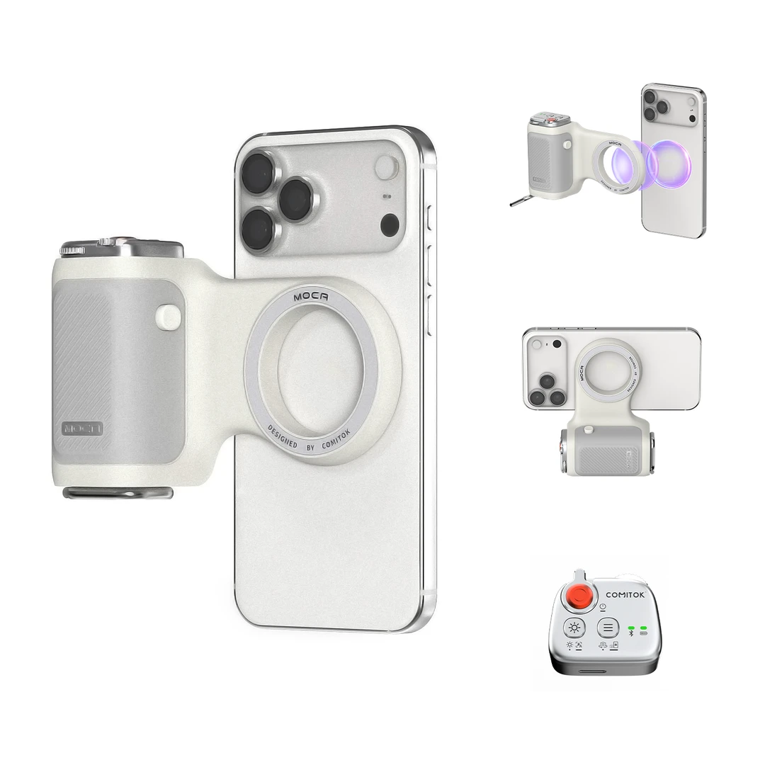 COMITOK MOCA手机磁吸助拍器蓝牙遥控摄影手柄变焦vlog神器配件