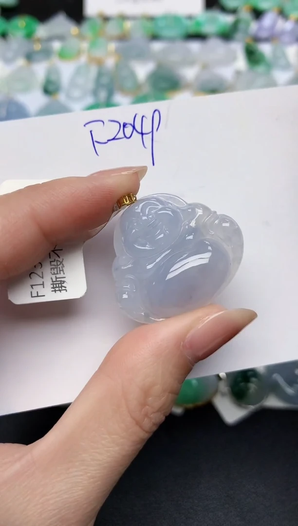 颈饰18K金镶嵌翡翠天然缅甸A货翡翠百元以上9元证书费自理