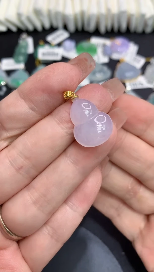 吊坠(不含链)18K金镶嵌翡翠1111111111111