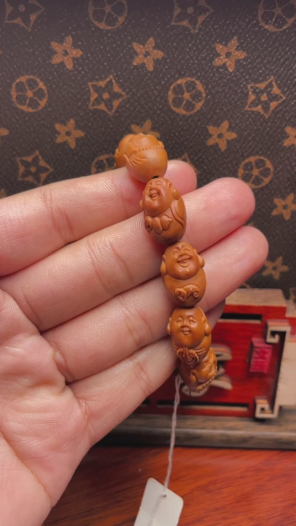 【闪购商品】橄榄核手串1.3十小弥勒，油核