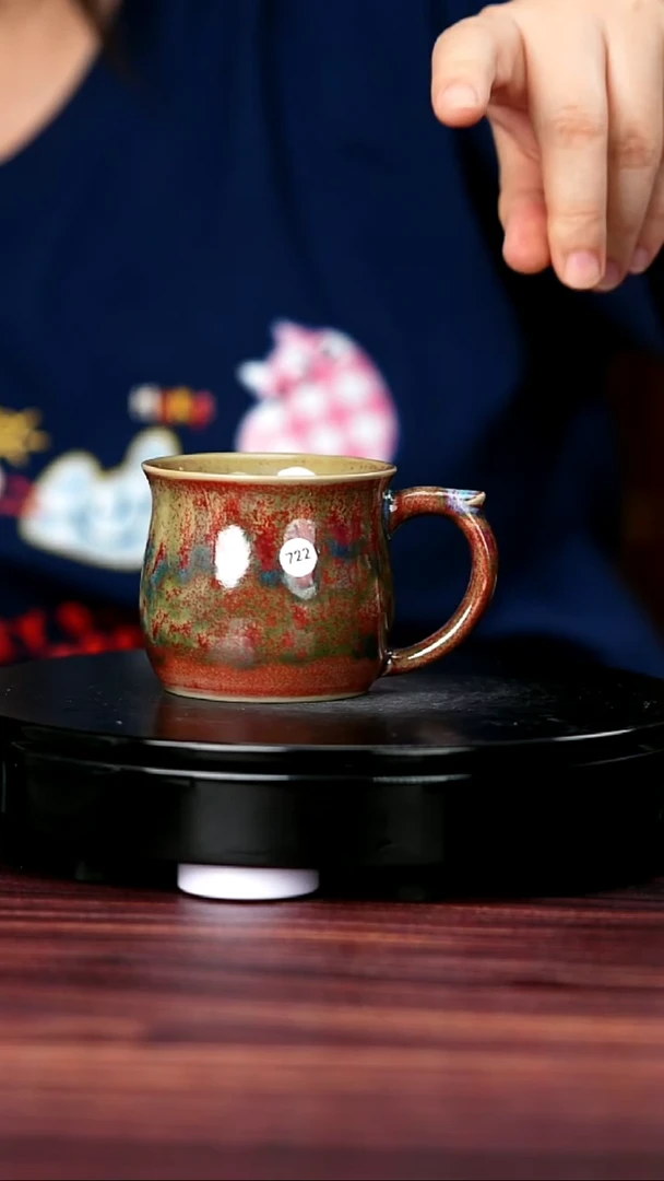 杯子722#李盼龙一级品原矿钧瓷马克杯