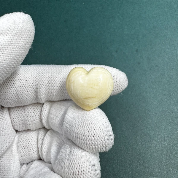 N1025天然猛犸牙爱心配饰 支持鉴定 假一罚四