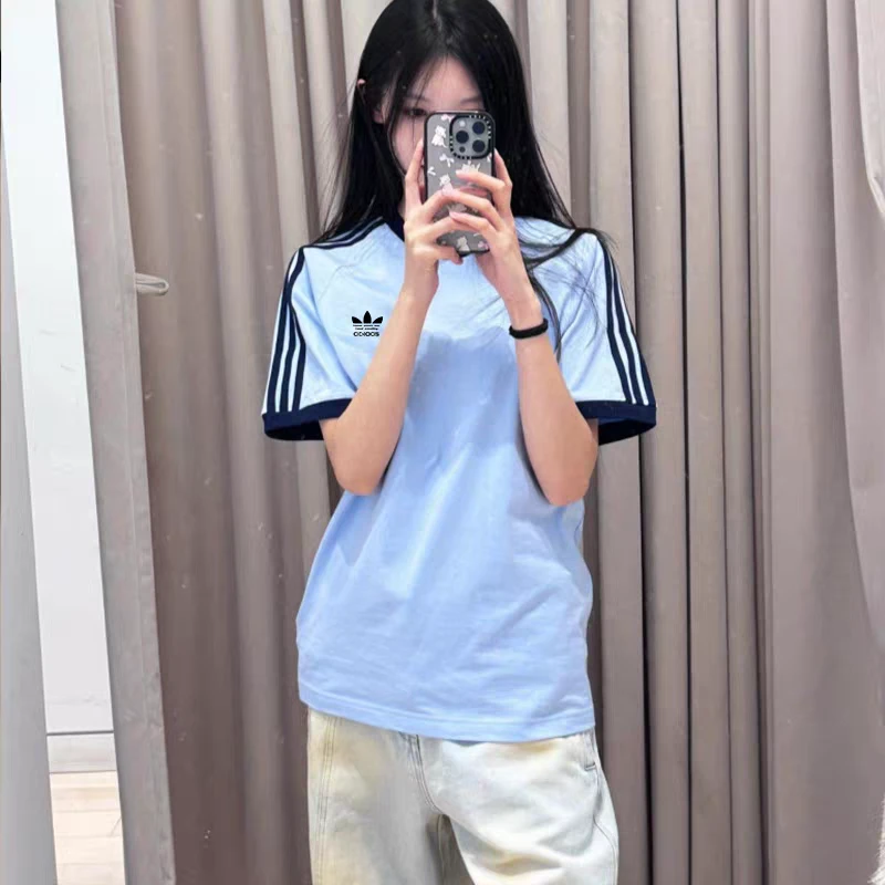 adidas/阿迪达斯三叶草【秋季上新】针织无领短T恤JN7018