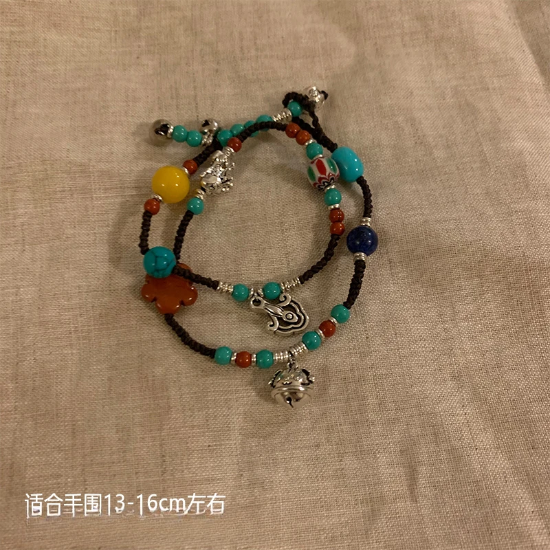 合金莫桑石手链 【蓝莲】轻奢时尚个性设计感百搭少女手链6968-06