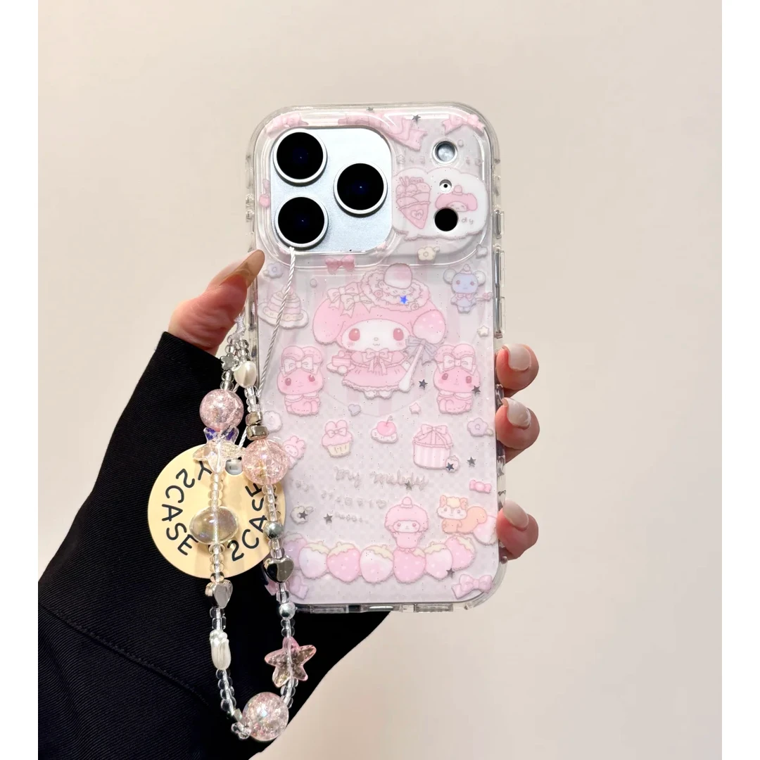 甜美美乐蒂适用苹果17/16promax手机壳VIVO华为OPPO小米15一加壳