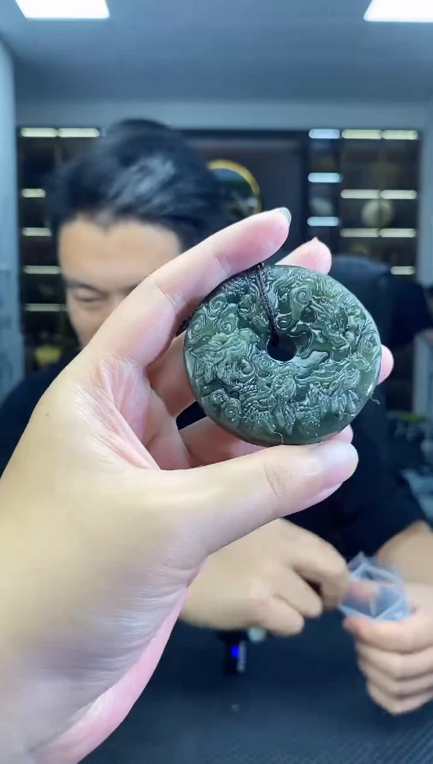 颈饰未镶嵌和田玉平安扣清货2