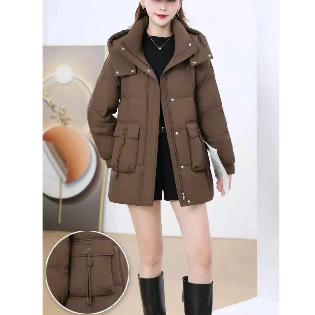 【撤柜样品】X108秋冬季气质百搭棉衣外套咖啡商家提供