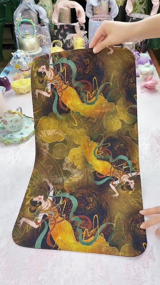 37香云纱 敦煌飞天双面茶席 58x32