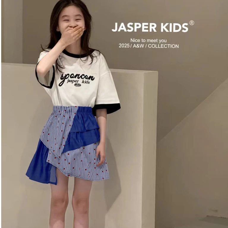 23825高端专享夏季女宝半身裙牛仔蓝（斯）