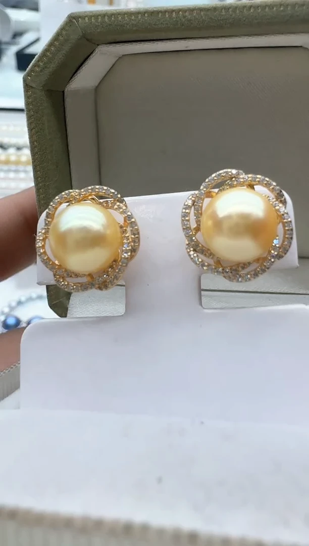 【闪购商品】海水珍珠耳饰银S925镶嵌清货