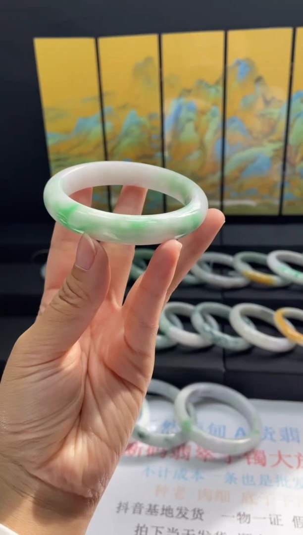 未镶嵌手镯翡翠（强推）25#天然缅甸A货翡翠手镯56-58圈口