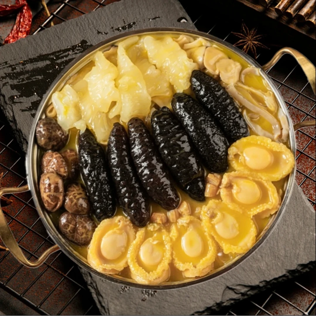 【顺丰发货】①佛跳墙大盆菜 六参六鲍 营养鲍鱼海参礼盒装 1500g/盒