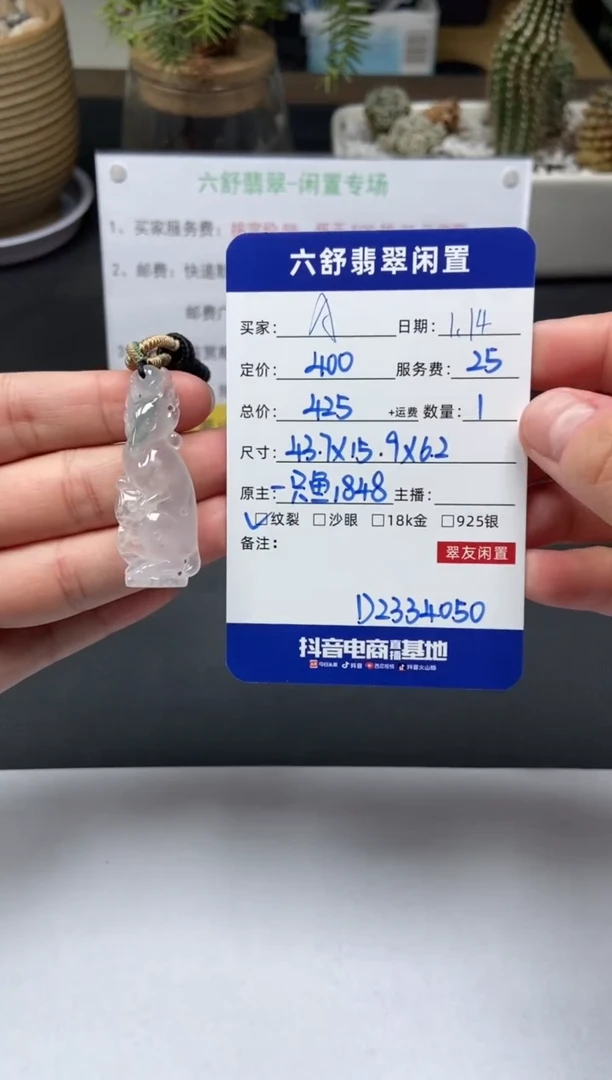 【闪购商品】翡翠颈饰未镶嵌D2334050