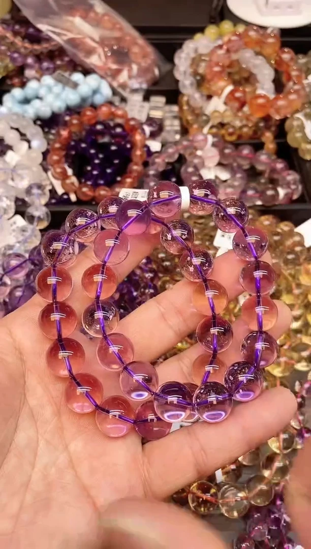 【闪购商品】水晶手链未镶嵌b53 紫水晶13mm+ 多样性发其一