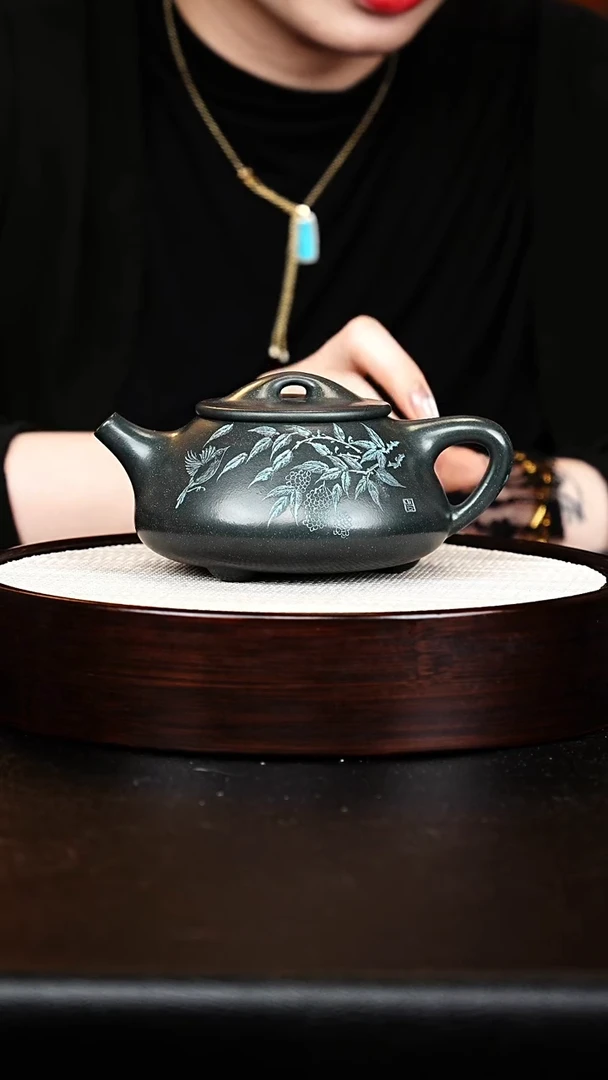 茶壶紫砂石瓢壶