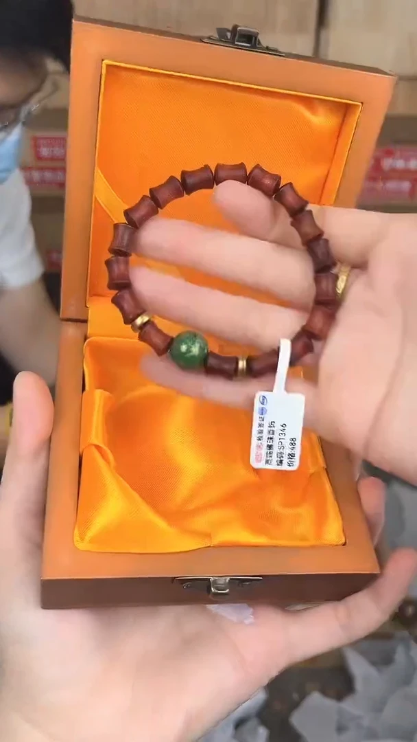品茗文玩阁血檀竹节链接@@SP084