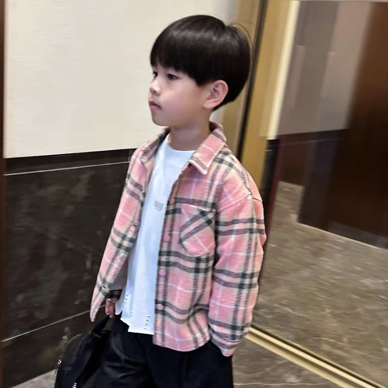 188男女童衬衫春秋款儿童宝宝衬衣中小童韩版长袖上衣