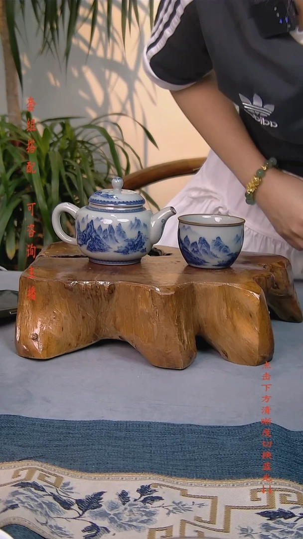 简装家用款2件套 老陶泥开片纹陶瓷茶具