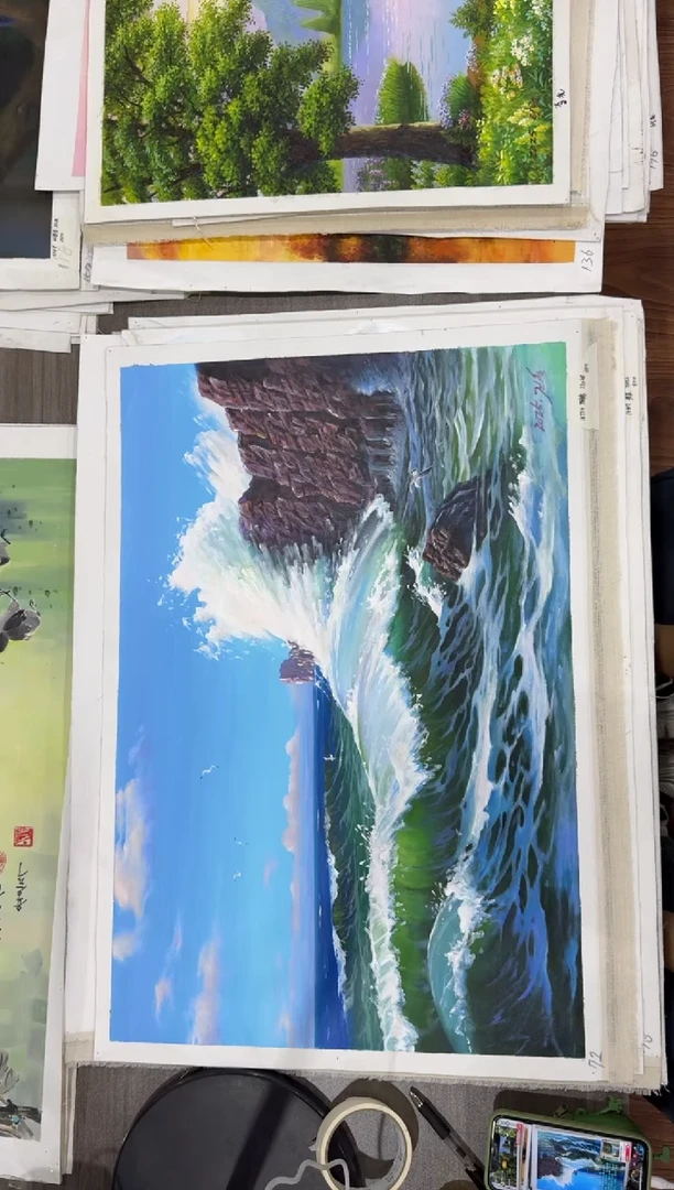 油画【22号】朝鲜原创纯手绘孤品油画丨顺丰包邮