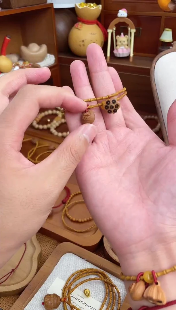 竹节手串一物一拍好运连连款双圈