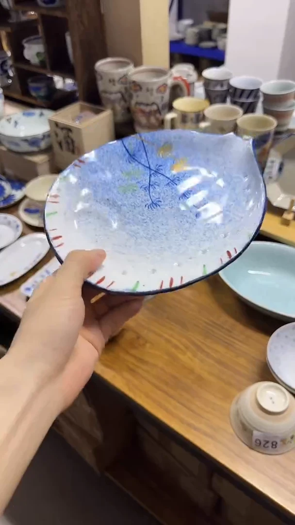 圆形有田烧鲍鱼盘