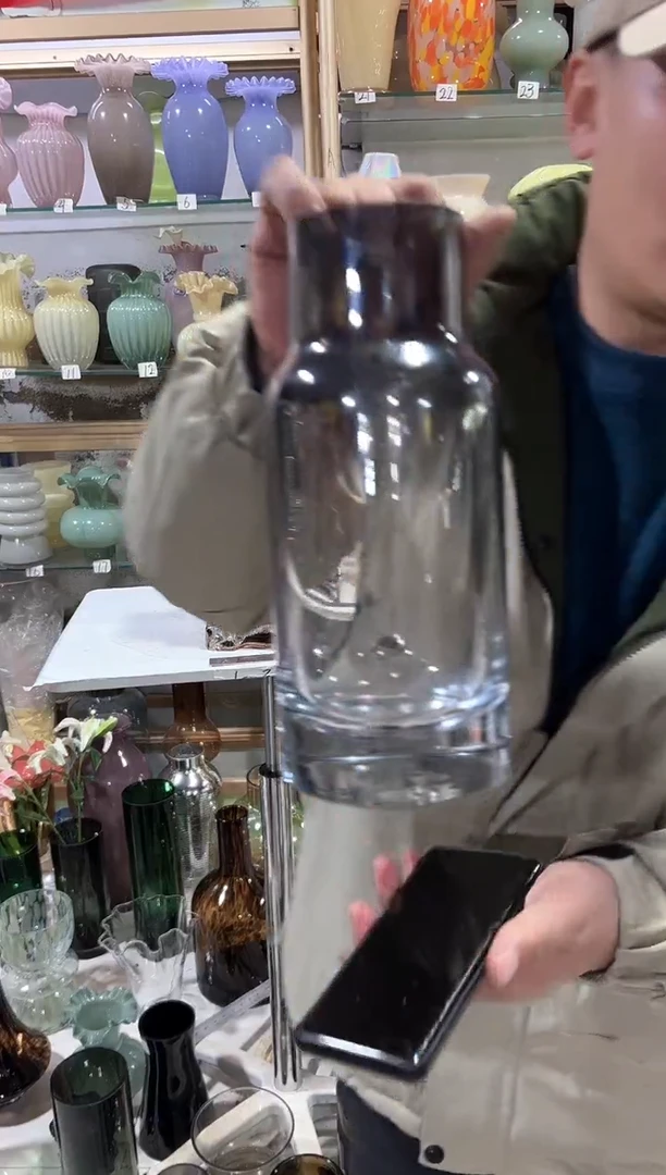 【闪购商品】无铅玻璃电镀银花瓶