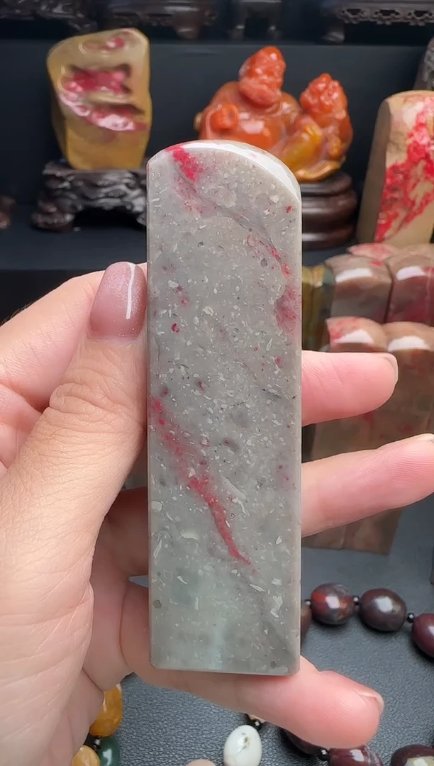 昌化石用****9昌化鸡血石印章