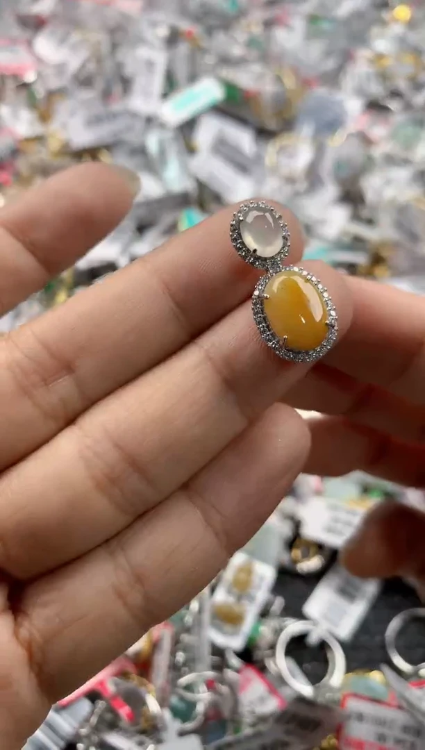 银S925镶嵌戒指翡翠888----6