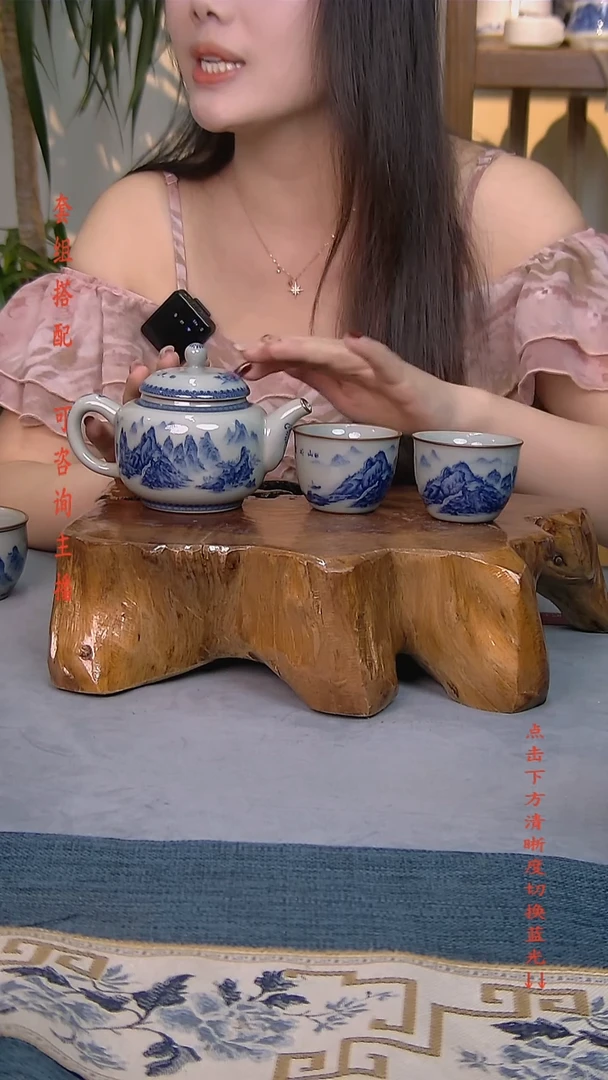 简装家用款3件套 老陶泥开片纹陶瓷茶具
