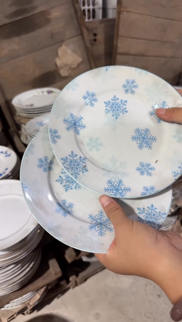 摆件盘19厘米两个一组微瑕请慎拍