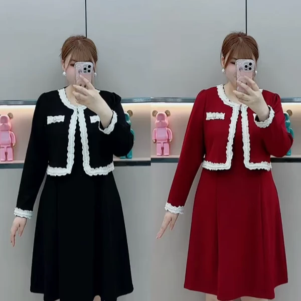 温润气质连衣裙休闲风法式轻职风时尚套装小香风减龄秋季女装套装