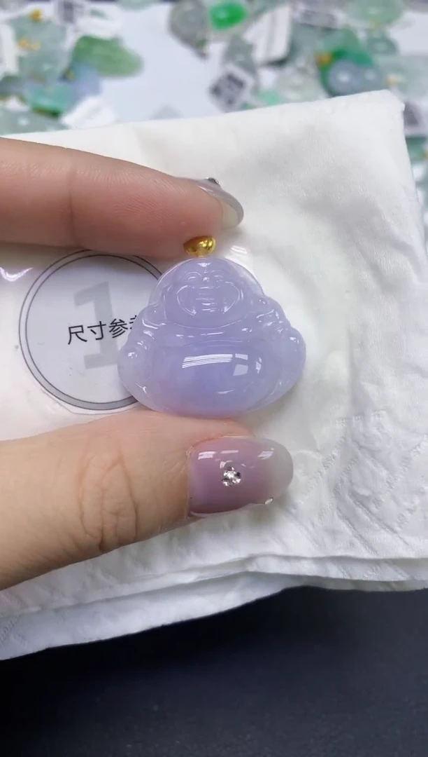 颈饰18K金镶嵌翡翠天然缅甸翡翠A货百元以上9元证书费自理