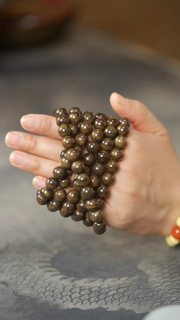 金丝楠满花10MM108颗捻珠