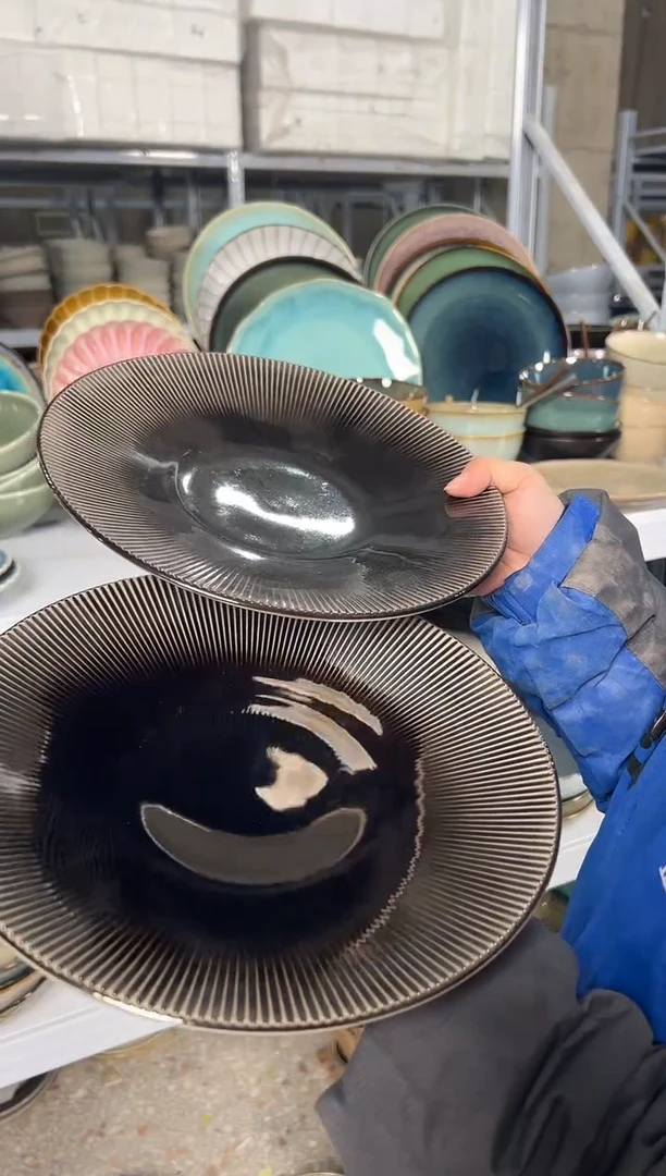 陶瓷外贸尾货瑕疵满20包邮X2 斗笠盘