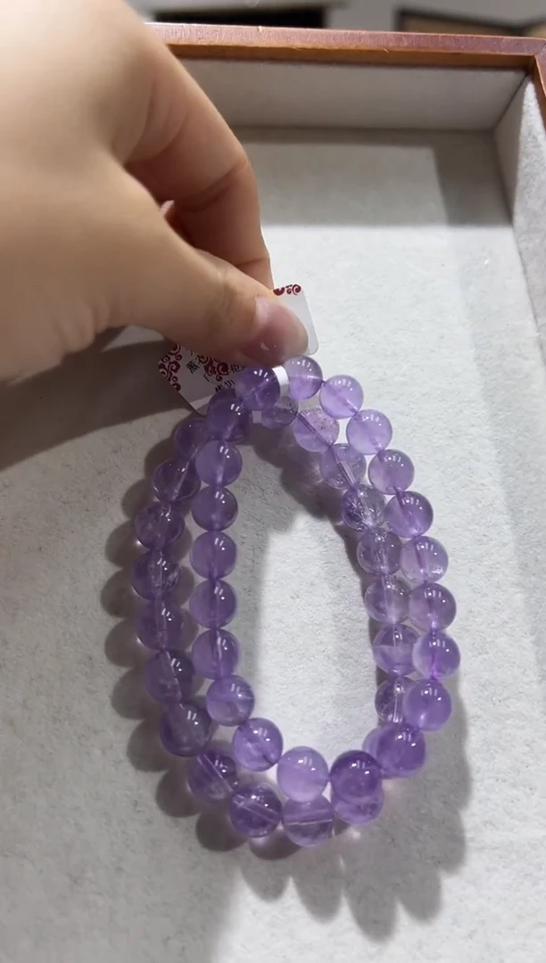 水晶手串未镶嵌XL1107薰衣草紫晶9+多样性发一