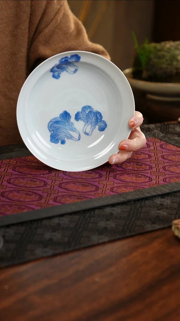 【闪购商品】杯子青源器语白菜拌面盘