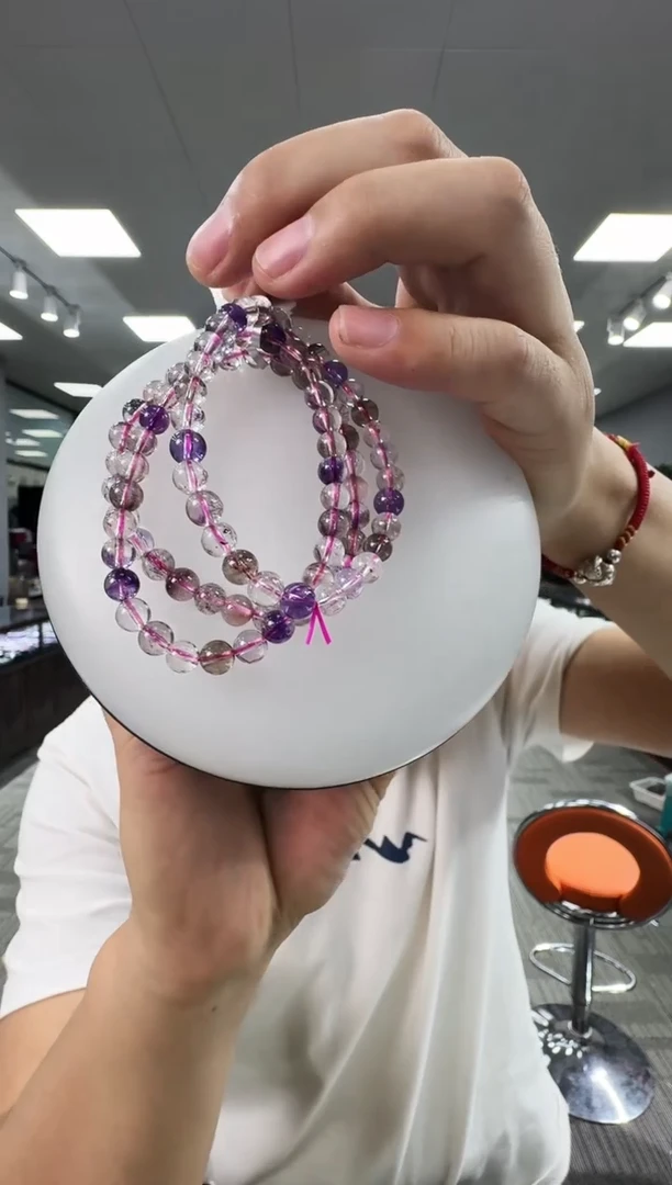 水晶手链未镶嵌XL3390 约6mm多样性发一件