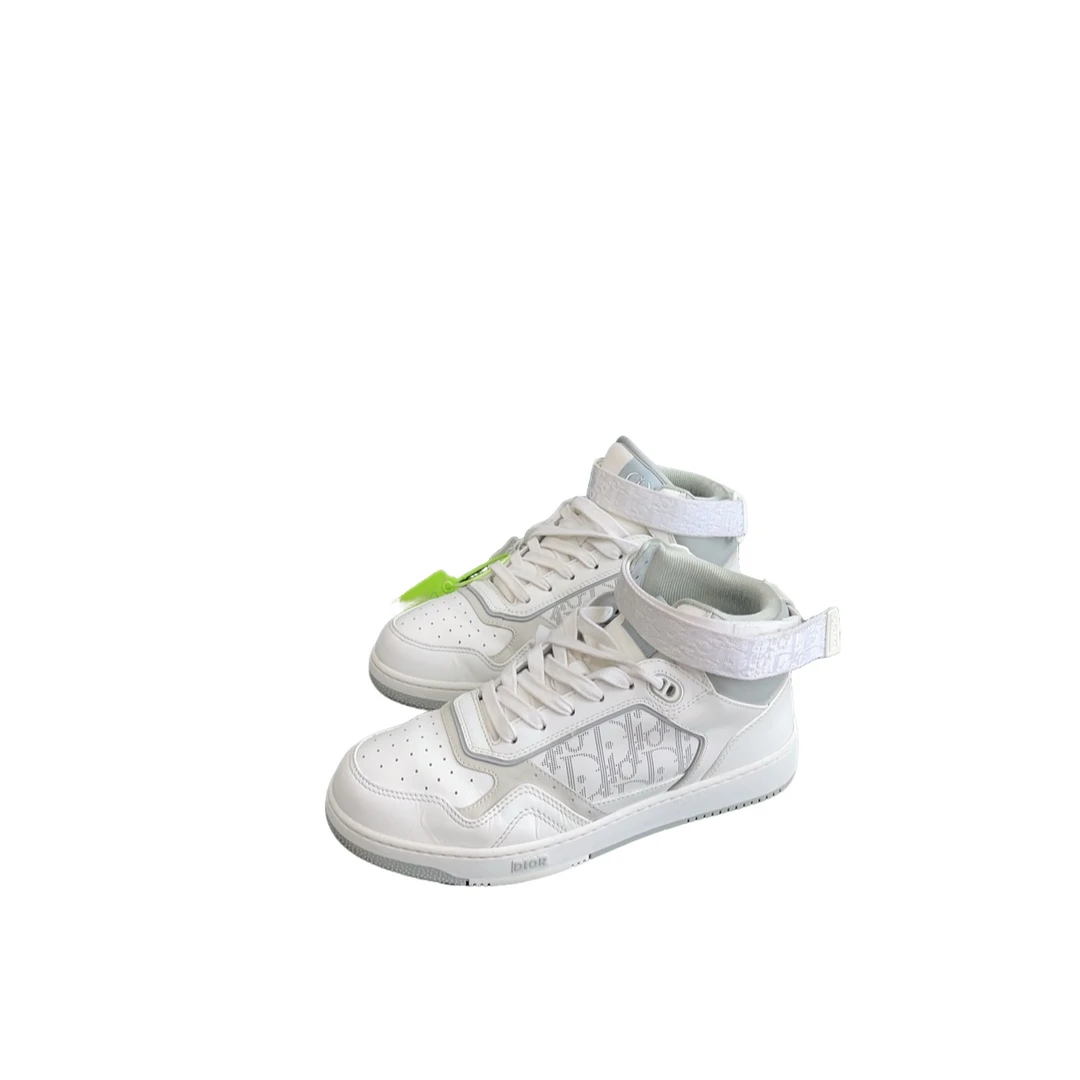 95新 DIOR/迪奥 b27纯白高帮鞋 42码 2999秒 d3393