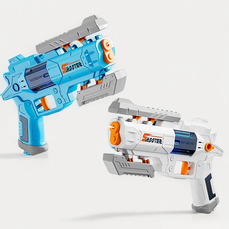 泼水节zp-5爆裂左轮水枪男孩玩具枪可发射变形模型吃鸡手动抽拉