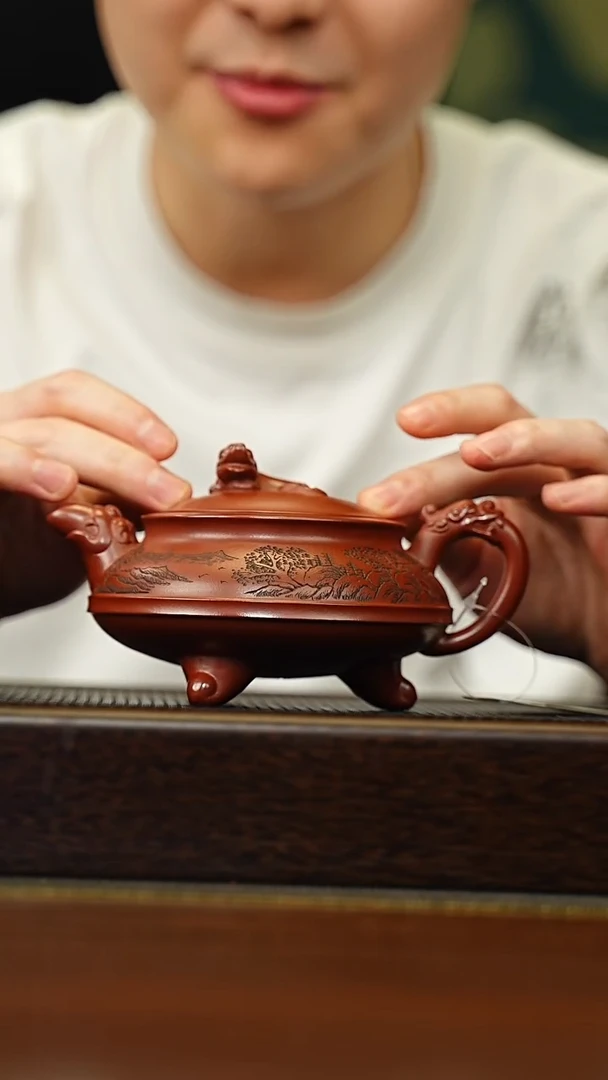 茶壶紫砂宜兴原矿 手工 紫砂壶容量280CC