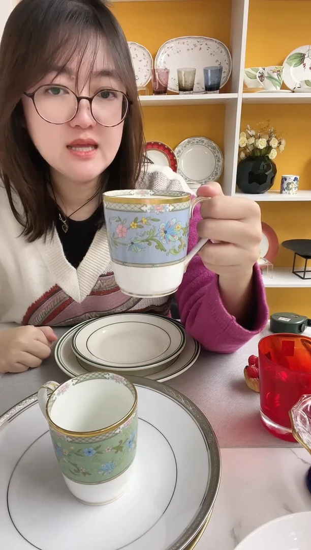 则武  吉野樱花 蓝色 马克杯